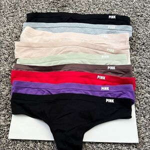 9 PINK Victoria's Secret Women’s Bottoms - Black, Gray, Pink, Red, Purple